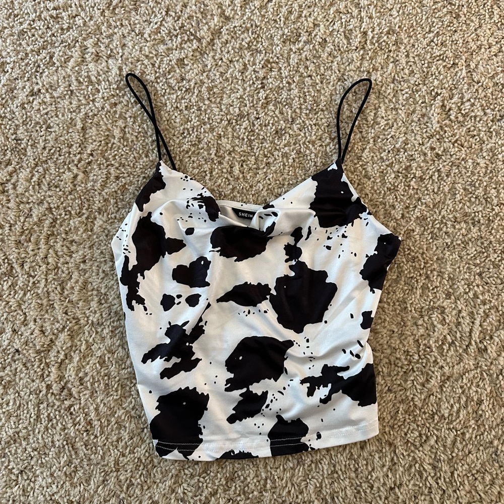 Cow print tank